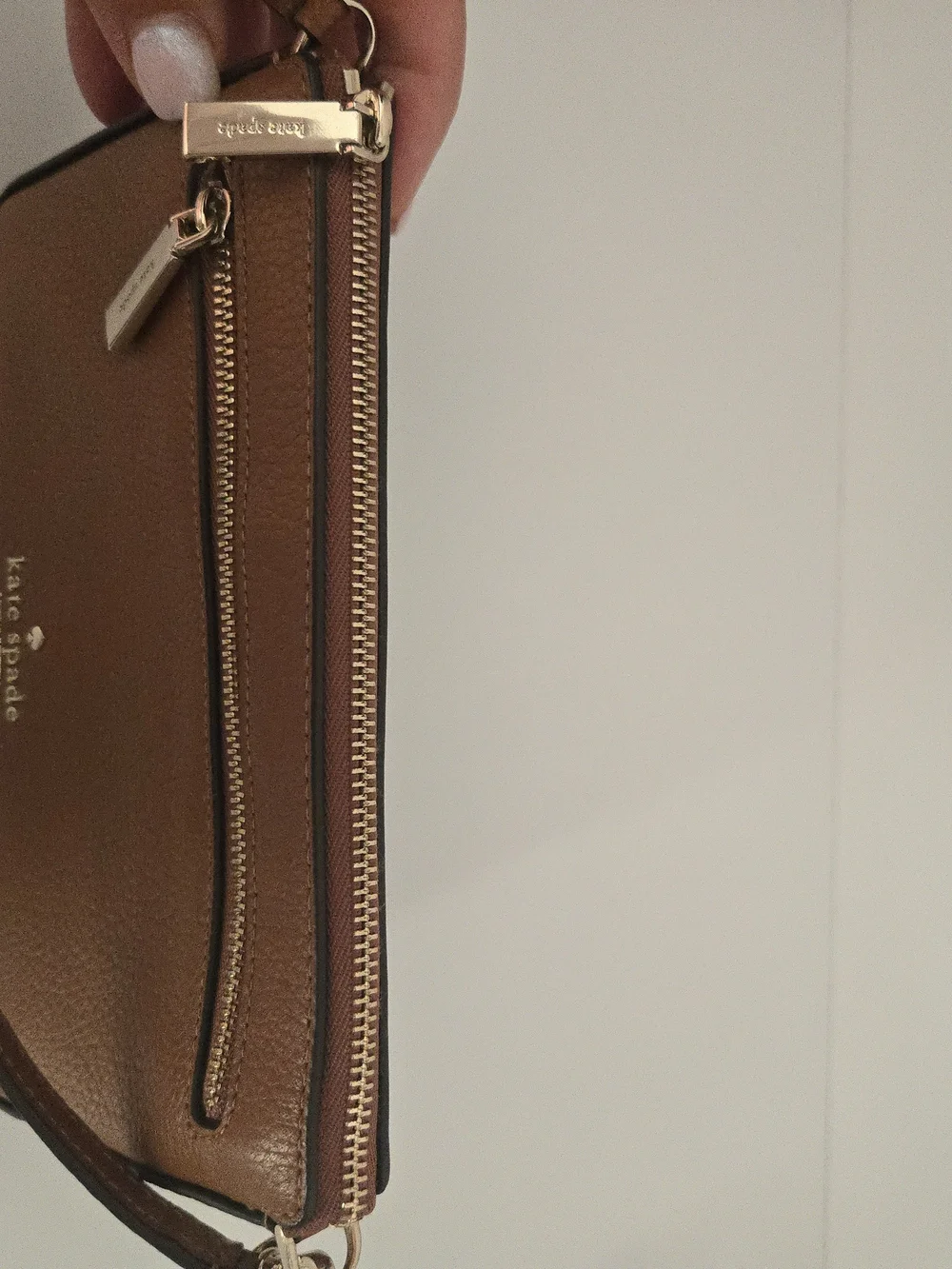 kate spade Brown Leather Crossbody Wristlet